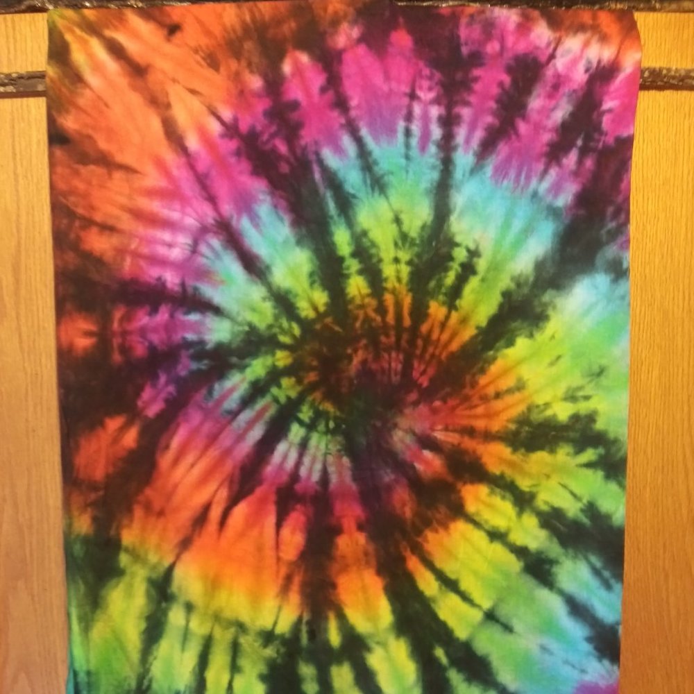 Tie Dye Rainbow Shawl